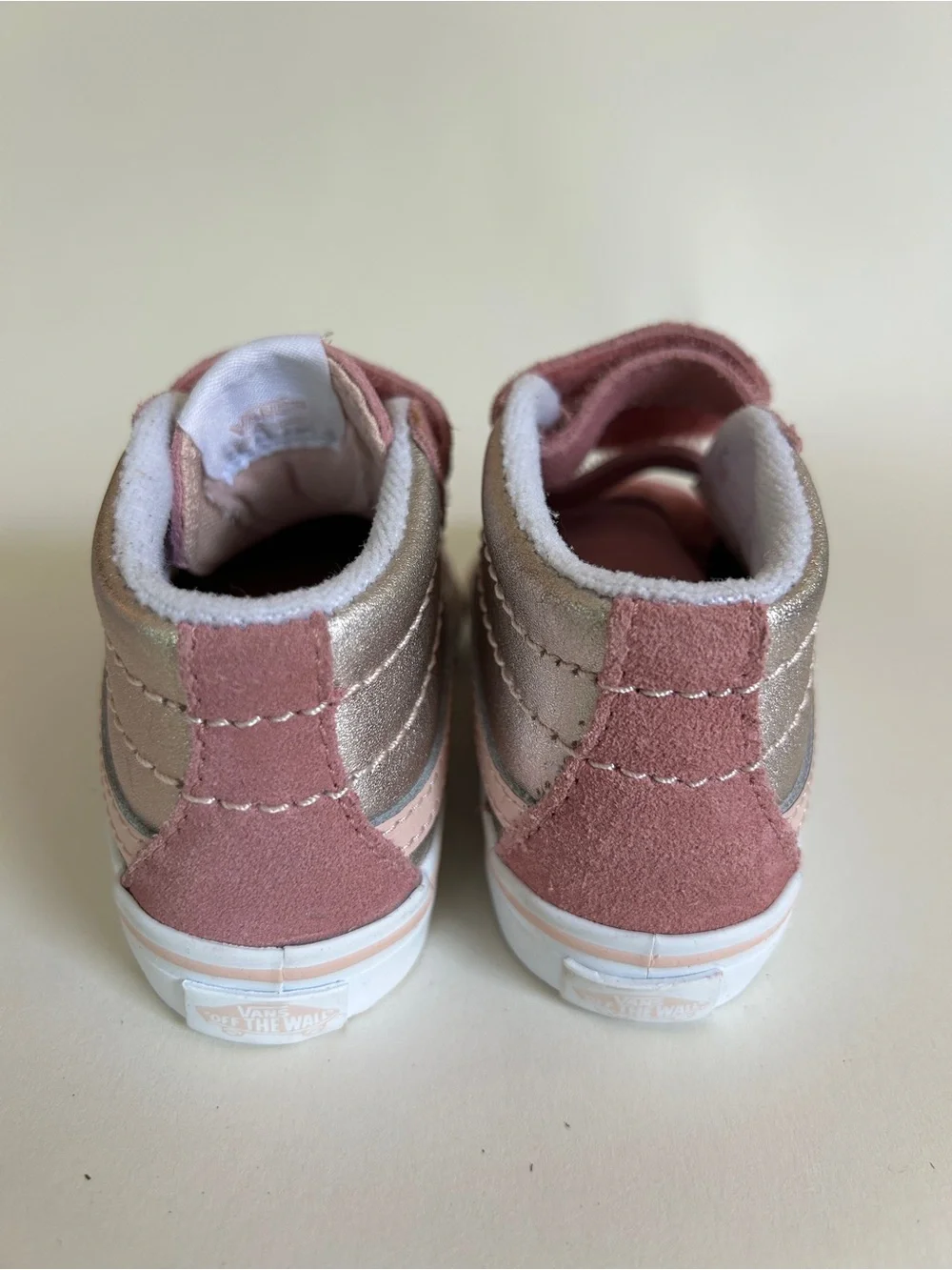 Vans Toddler Pink Suede Double-Strap Sneakers